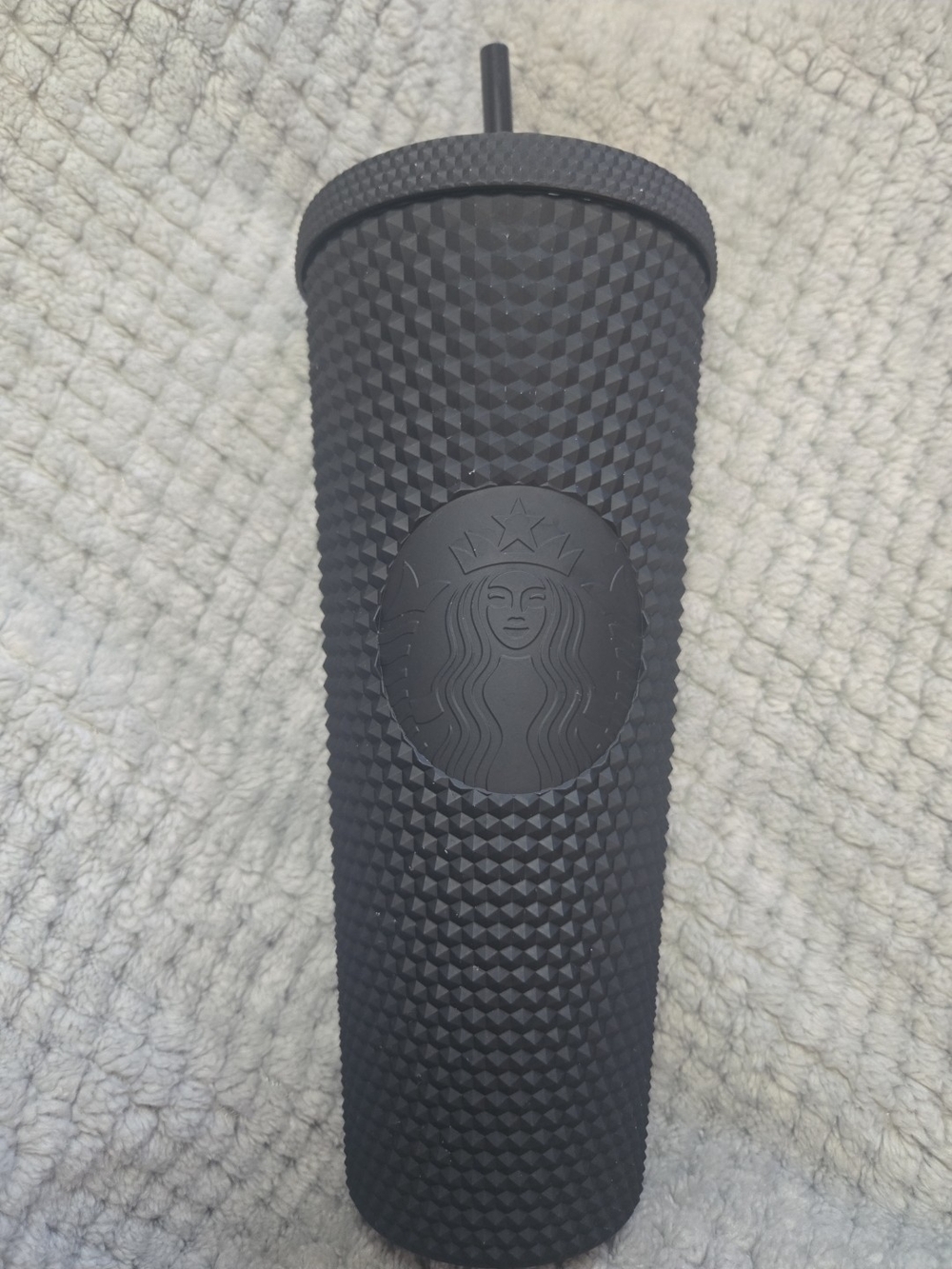 Starbucks Black Matte Studded Tumbler with Straw 24oz NWT